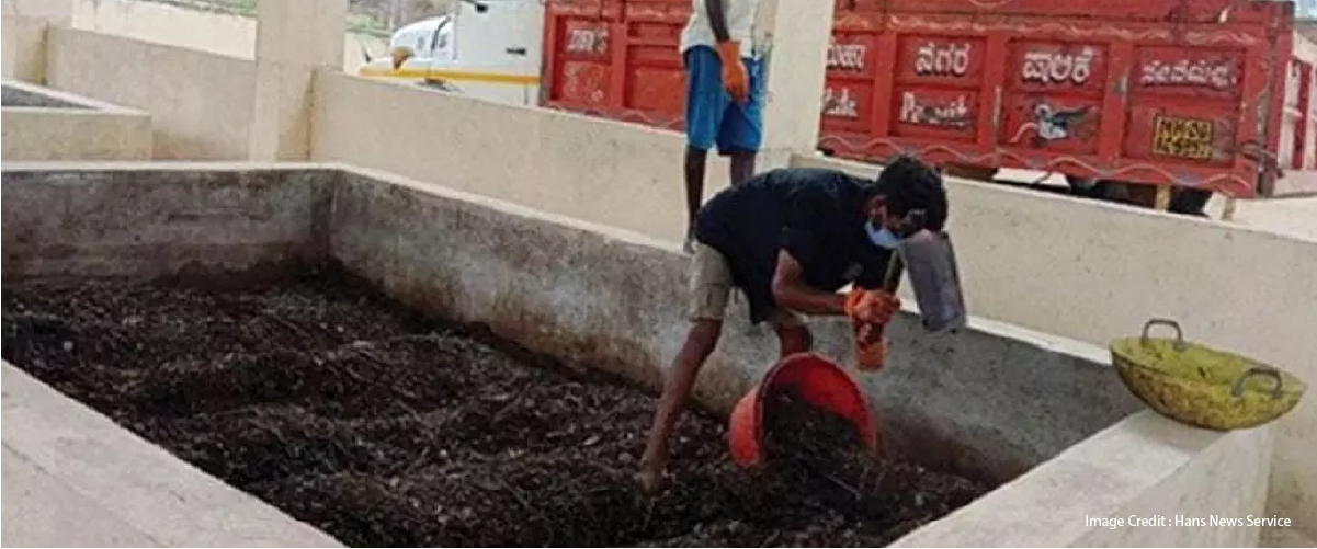 Compost organic waste in rural